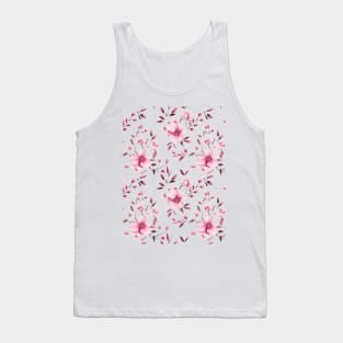 Shabby Chic Floral Watercolor Pattern #1 Tank Top